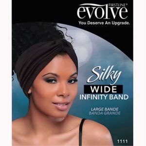 Silky Wide Medium Infinity Band in Black by Firstline Evolve Essentials